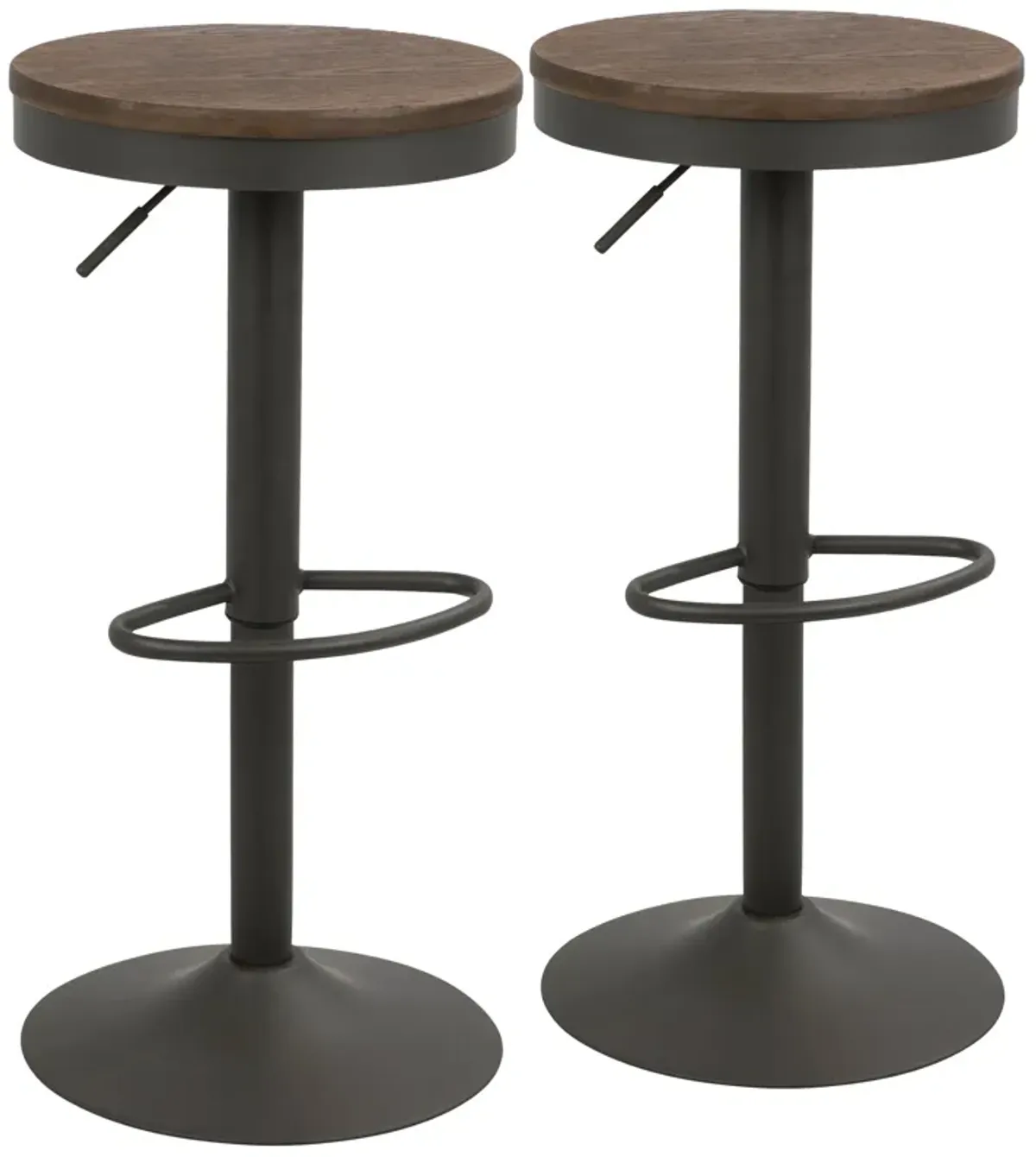 Dakota - Industrial Adjustable Barstool (Set of 2)