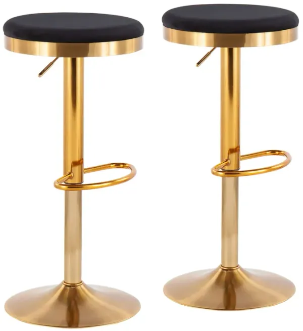 Dakota - Contemporary Upholste Adjustable Barstool (Set of 2)