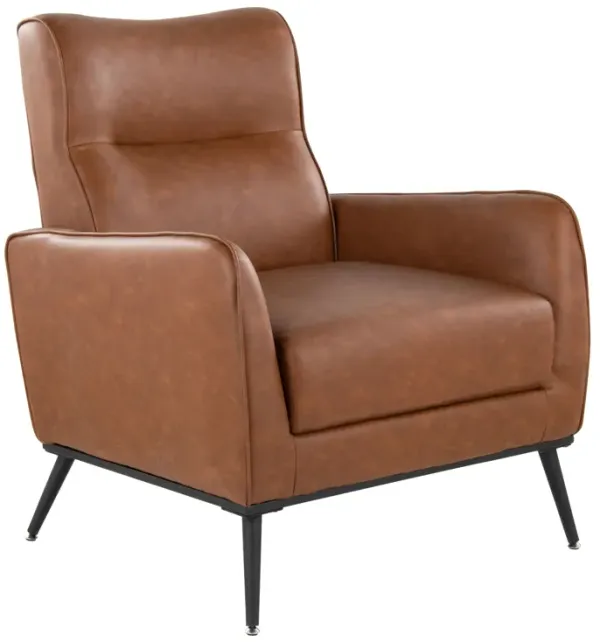 Casper - Industrial Lounger - Black / Camel