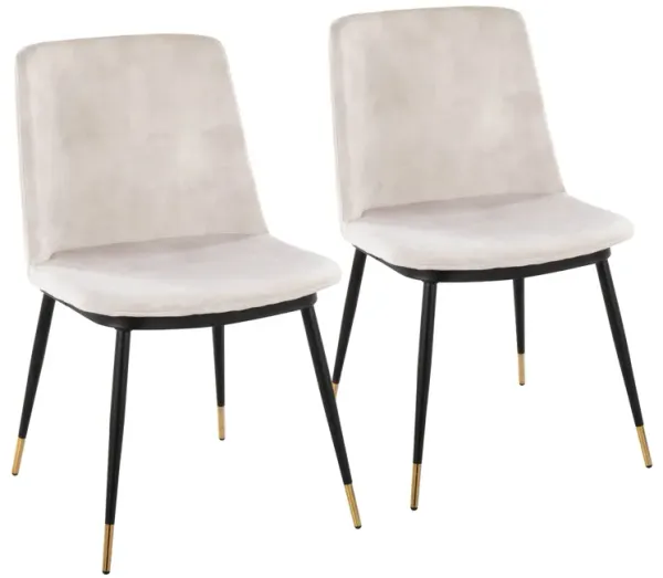 Wanda - Contemporary Chair (Set of 2) - Black / Beige