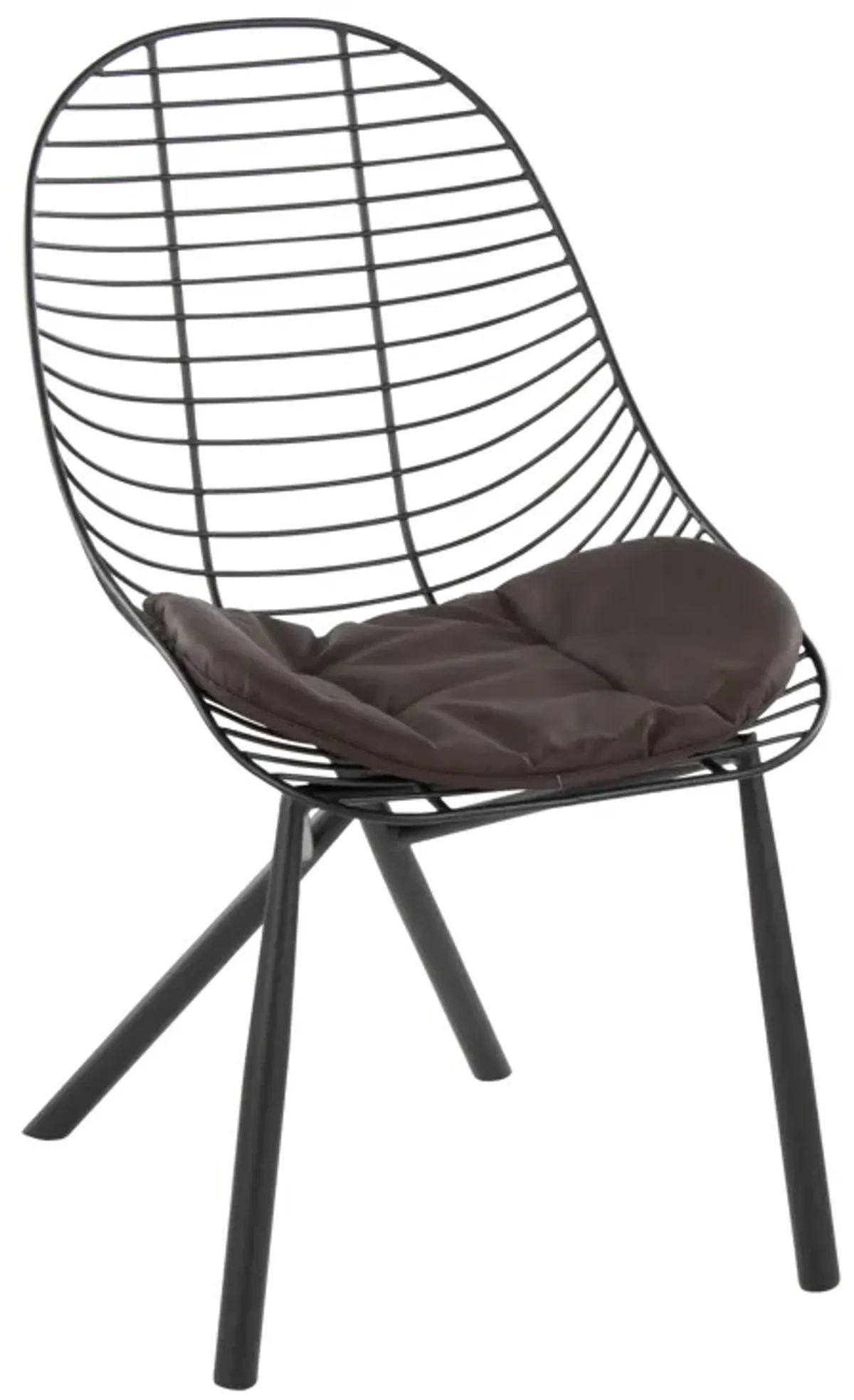 Wired - Contemporary Chair (Set of 2) - Black / Espresso