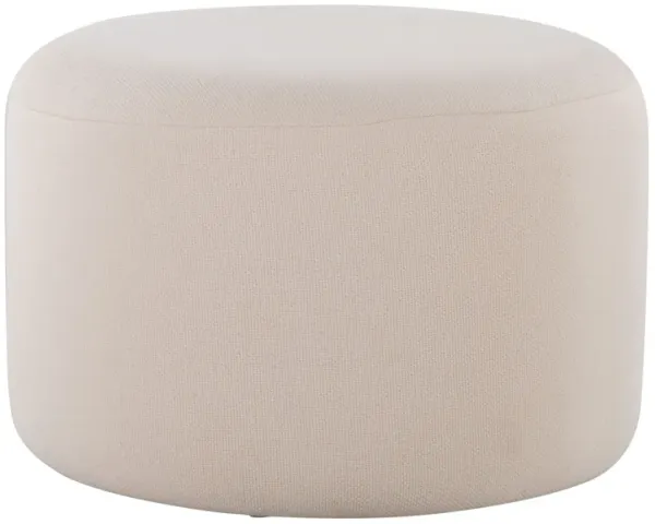 Large Round Pouf - Knitted Beige