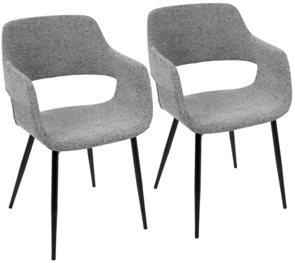 Margarite - Contemporary Dining / Chair (Set of 2) - Black / Gray