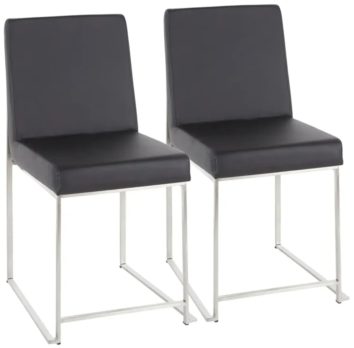 Fuji - Contemporary Modern Elegance High Back Dining Chair (Set of 2)