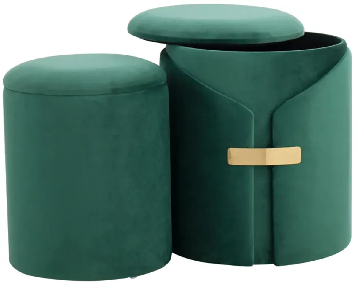 Dahlia - Contemporary / Glam Nesting Ottoman Set