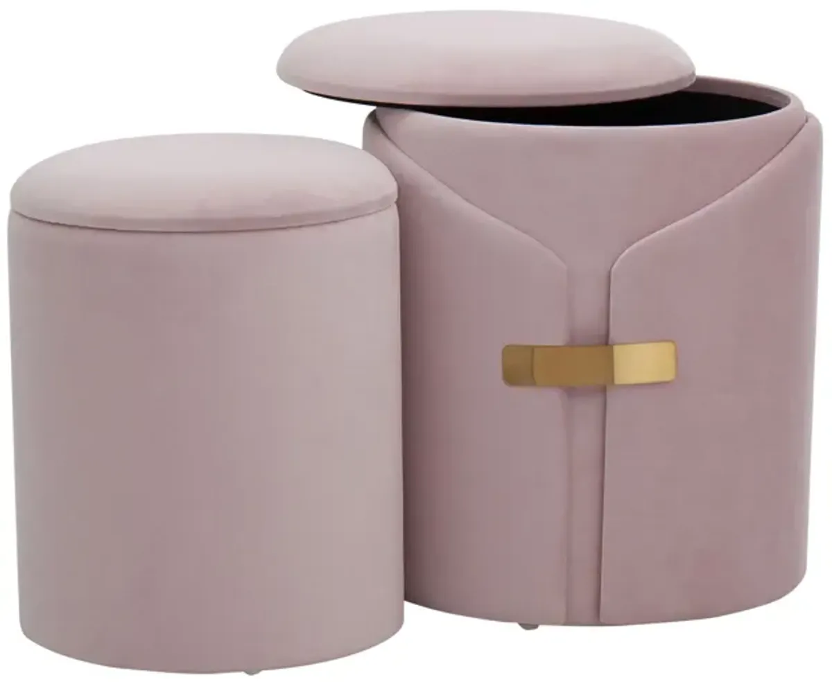 Dahlia - Contemporary / Glam Nesting Ottoman Set