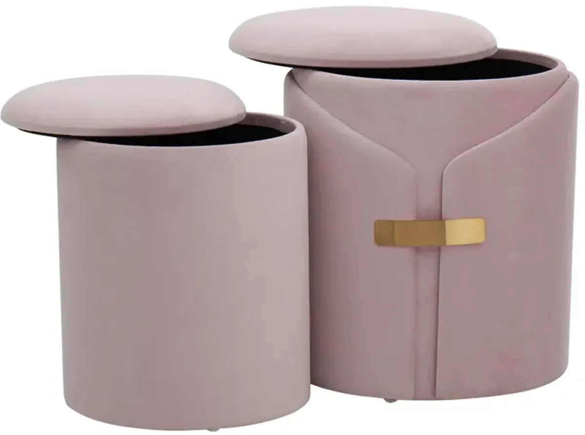 Dahlia - Contemporary / Glam Nesting Ottoman Set