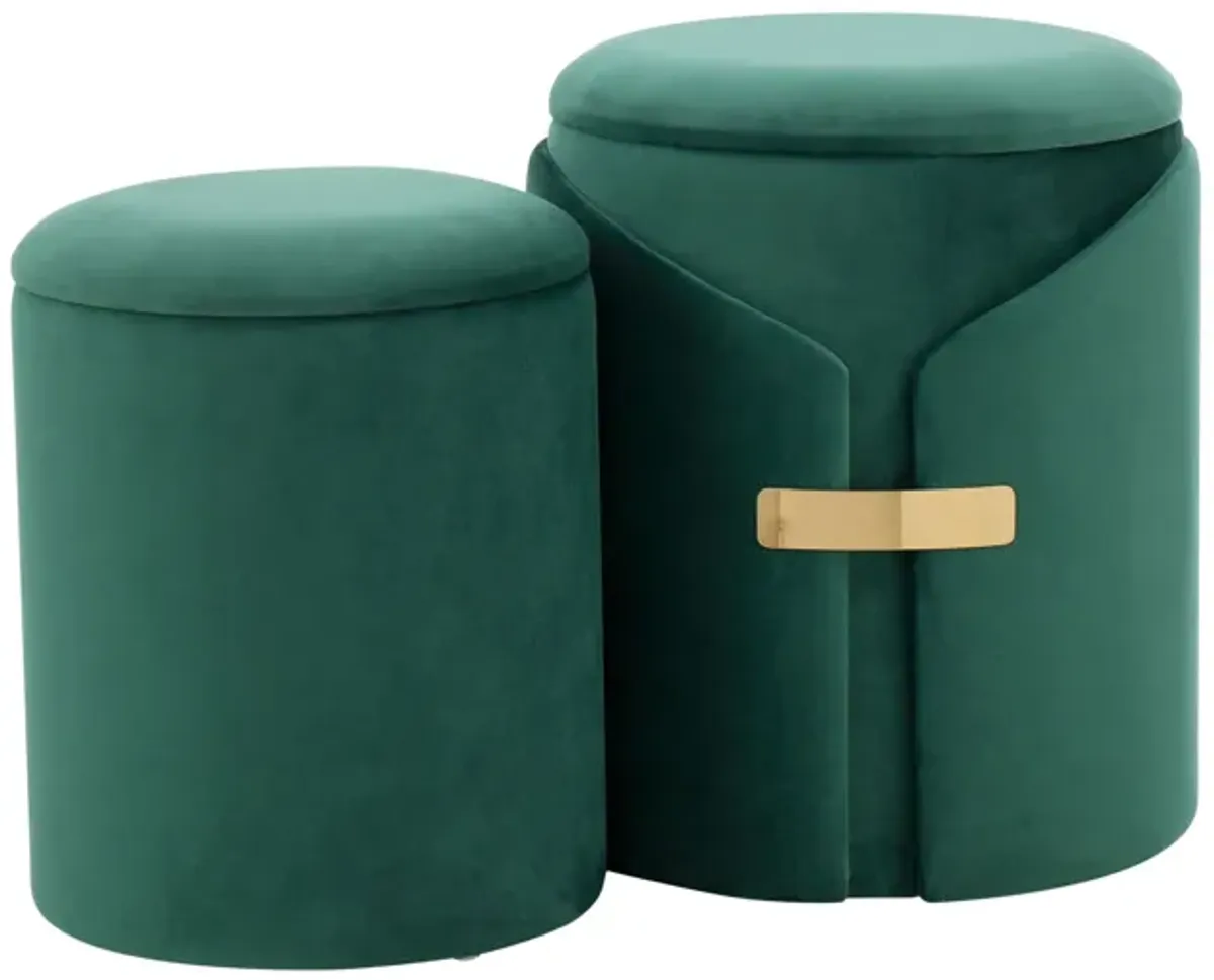 Dahlia - Contemporary / Glam Nesting Ottoman Set