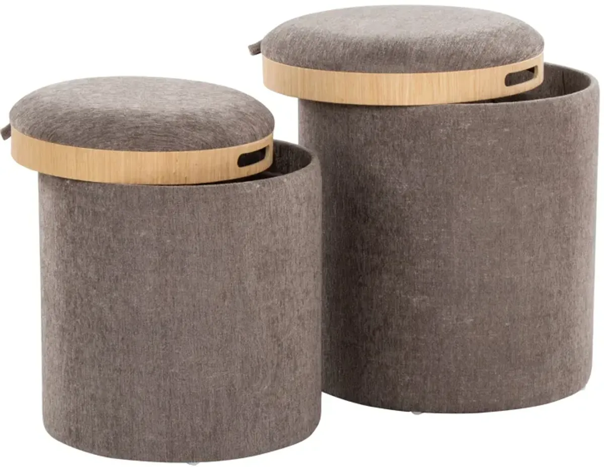 Tray - Contemporary Nesting Ottoman Set