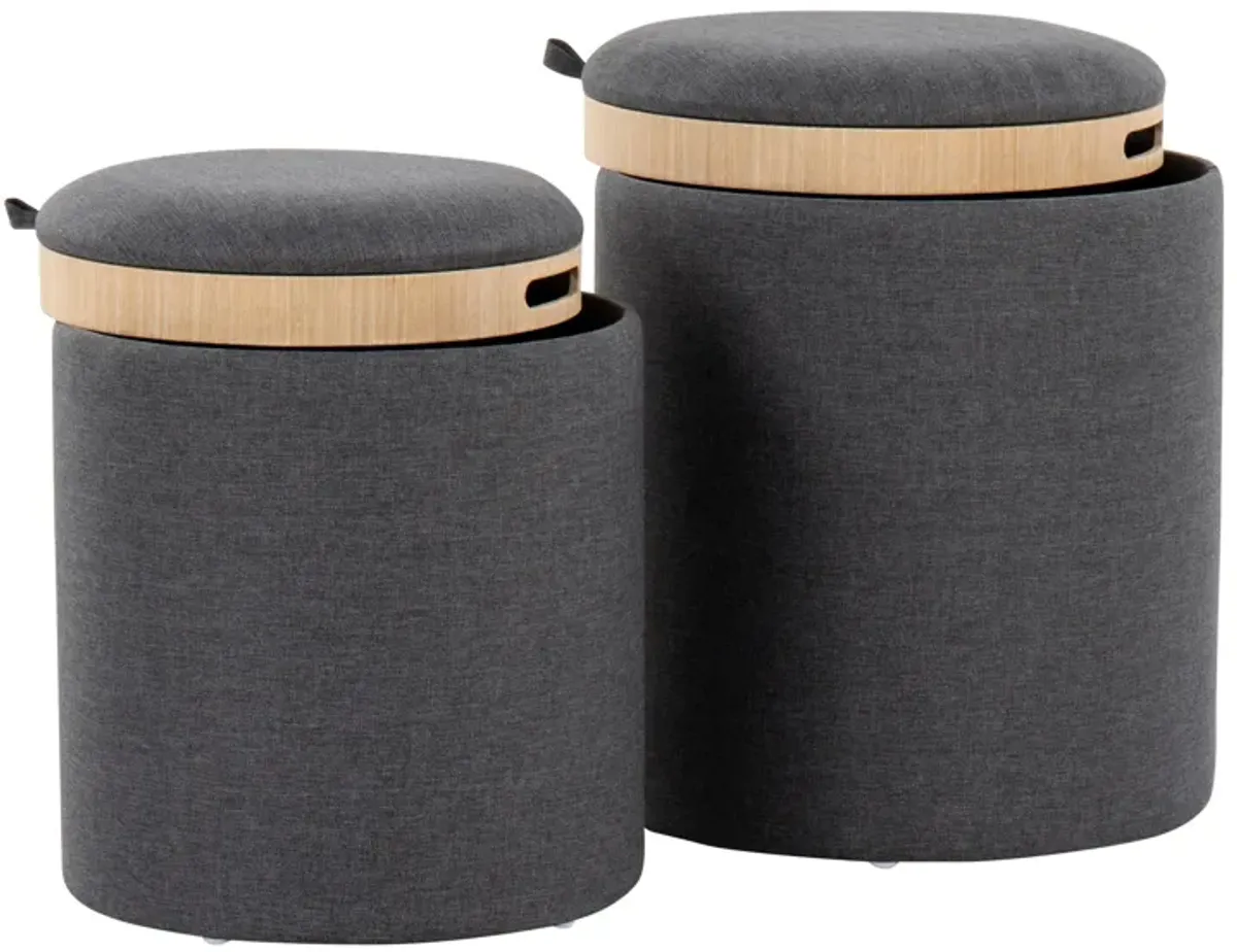 Tray - Contemporary Nesting Ottoman Set