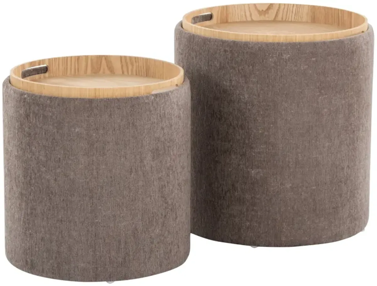 Tray - Contemporary Nesting Ottoman Set