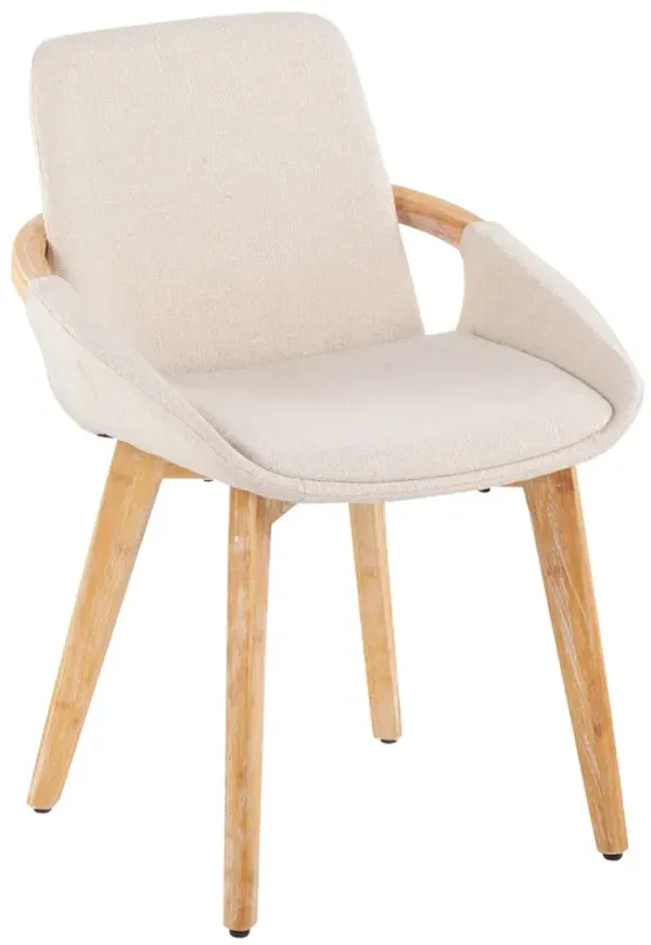 Cosmo - Mid-Century Chair - Natural / Cream