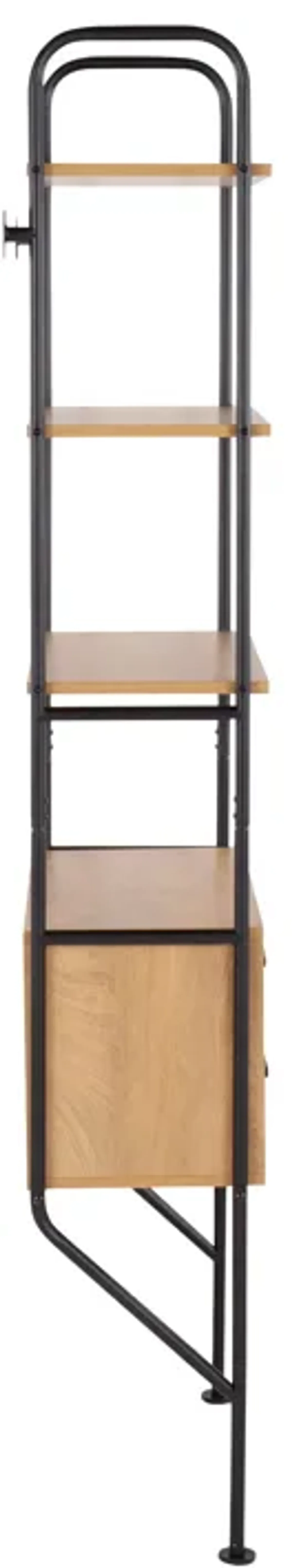 Lean - Industrial Bookcase - Black / Brown