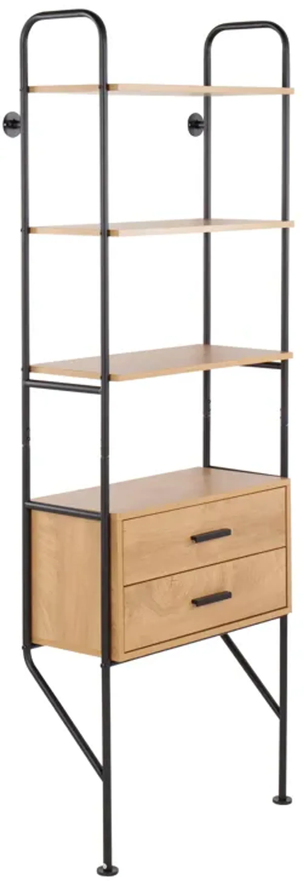 Lean - Industrial Bookcase - Black / Brown