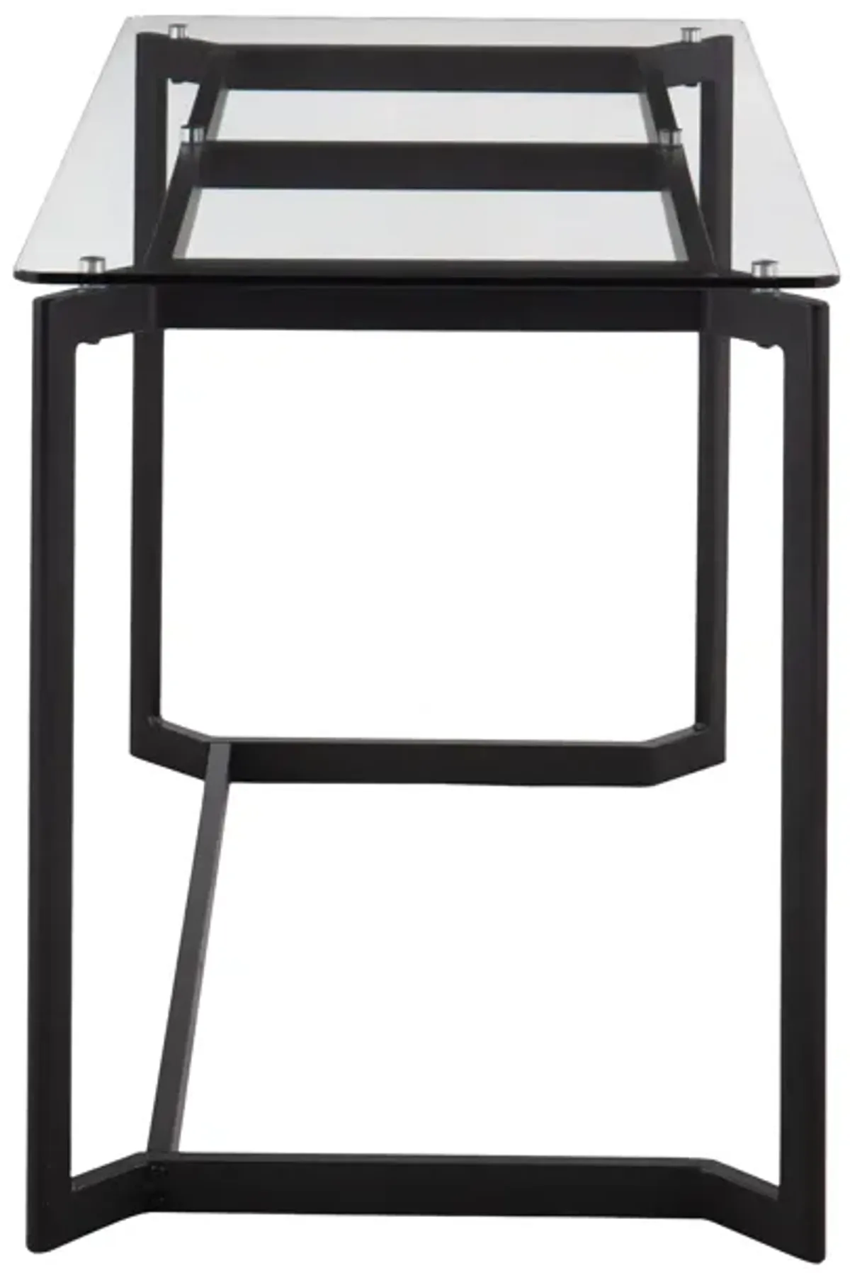 Masters - Modern Office Desk - Black / Clear