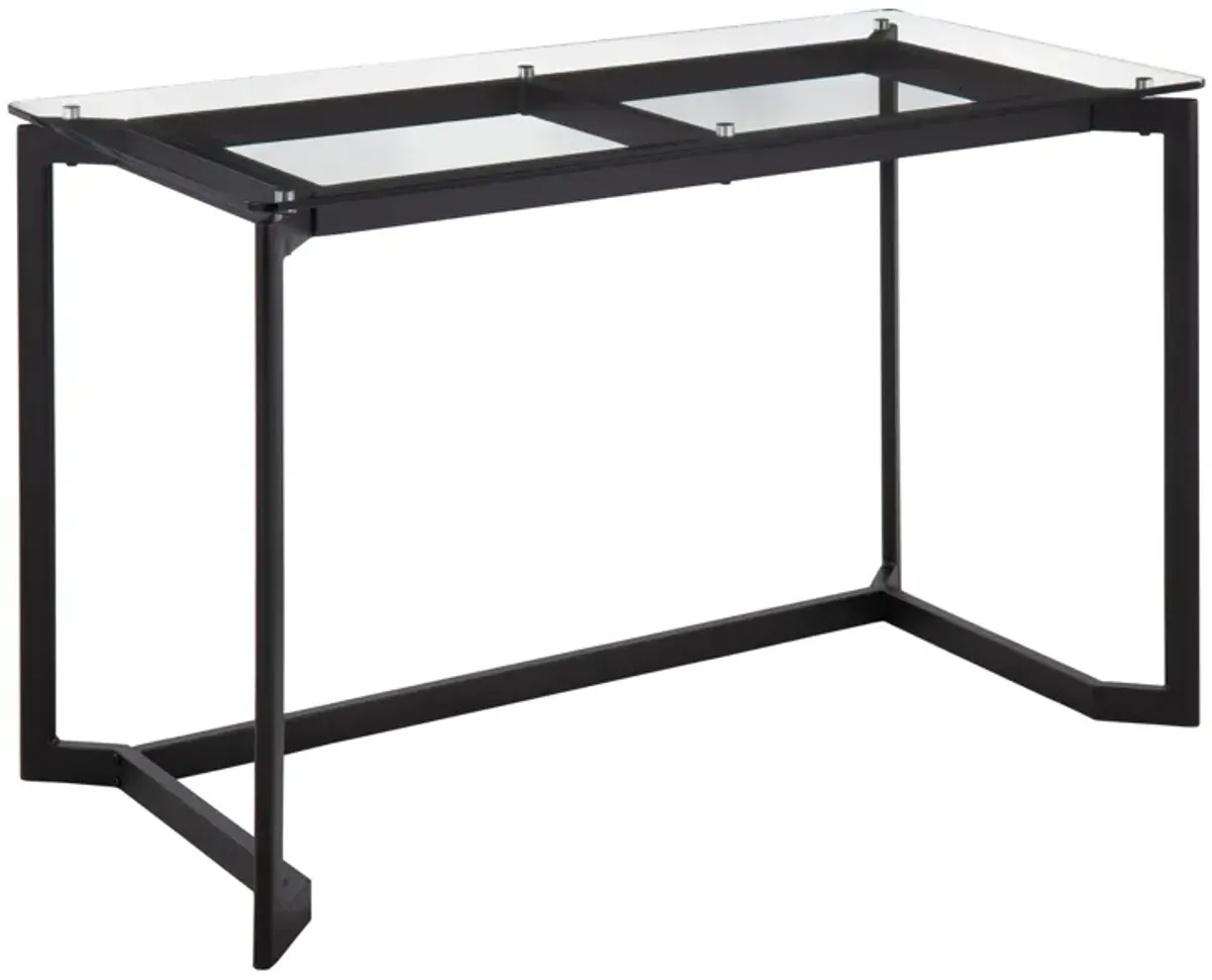 Masters - Modern Office Desk - Black / Clear