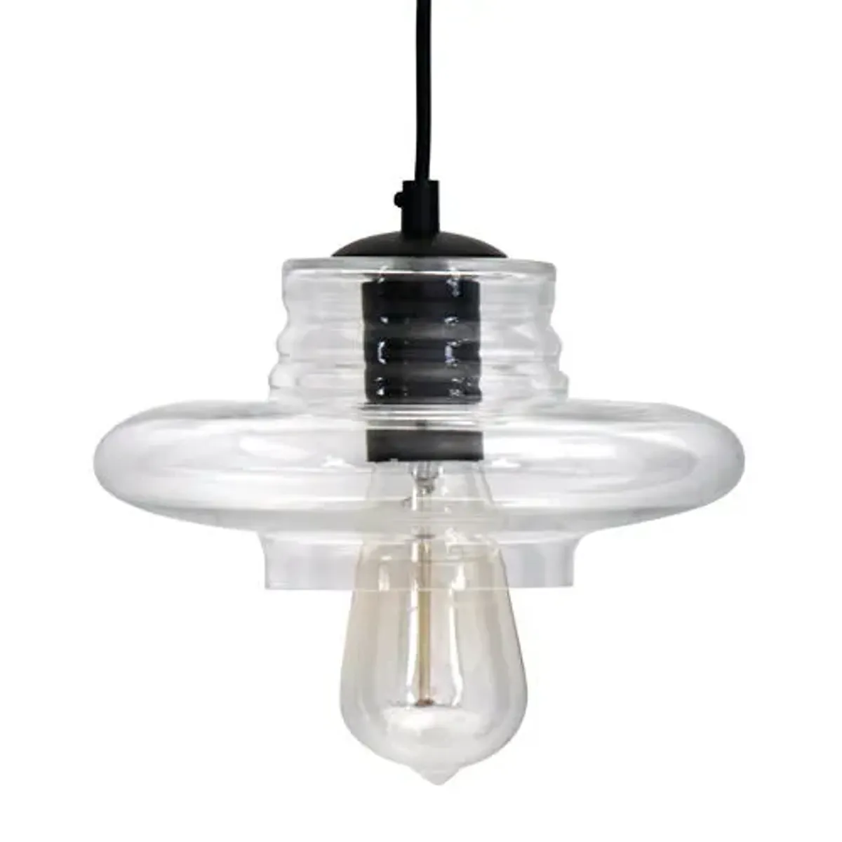 Torus - Saucer Industrial Pendant - Clear