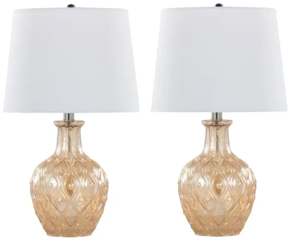 Gloria - Round Contemporary Lamp (Set of 2)
