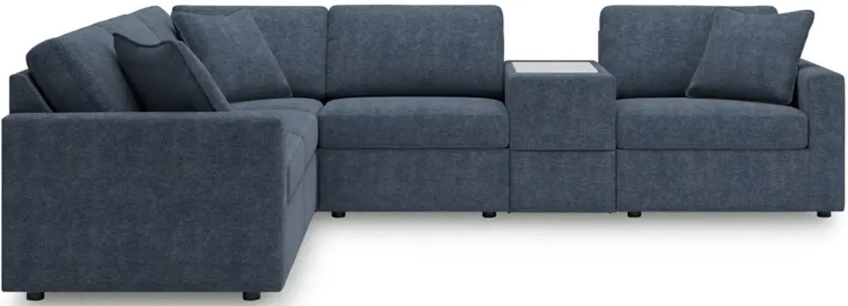 Modmax - 6-Piece Sectional With Storage Console - Fabric - Ink