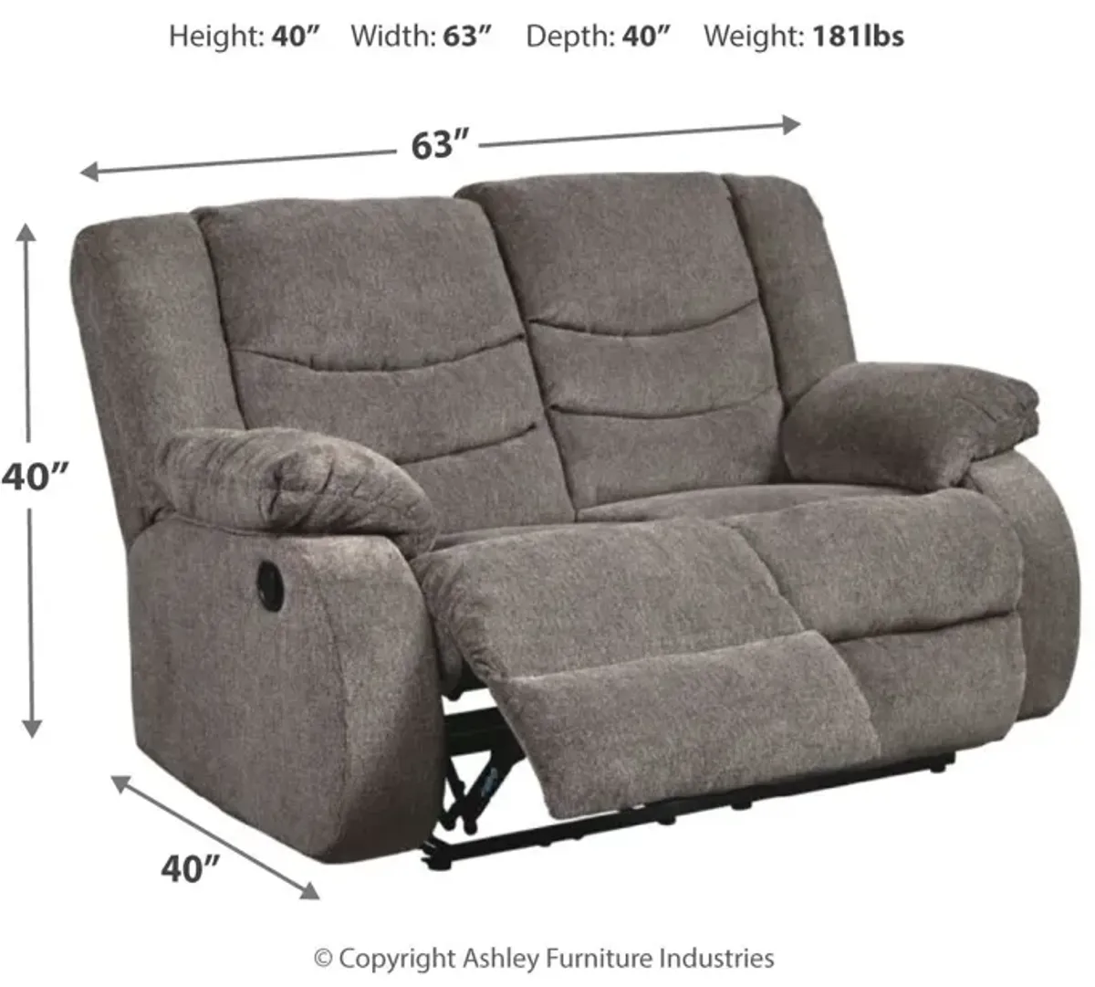 Tulen - Reclining Loveseat