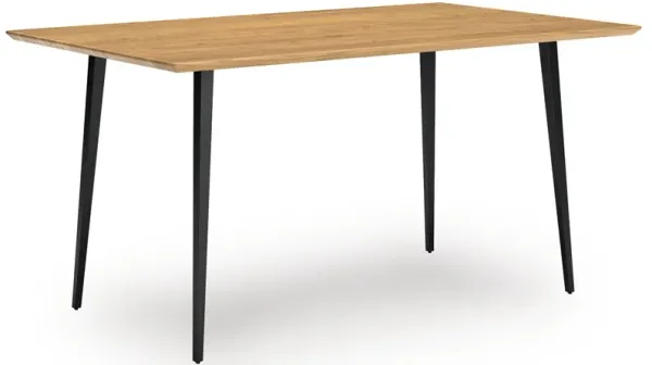 Gretlynn - Rectangular Dining Room Table - Black / Natural