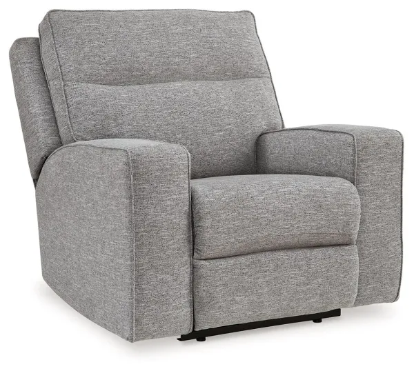 Biscoe - Power Recliner /Adj Headrest - Pewter