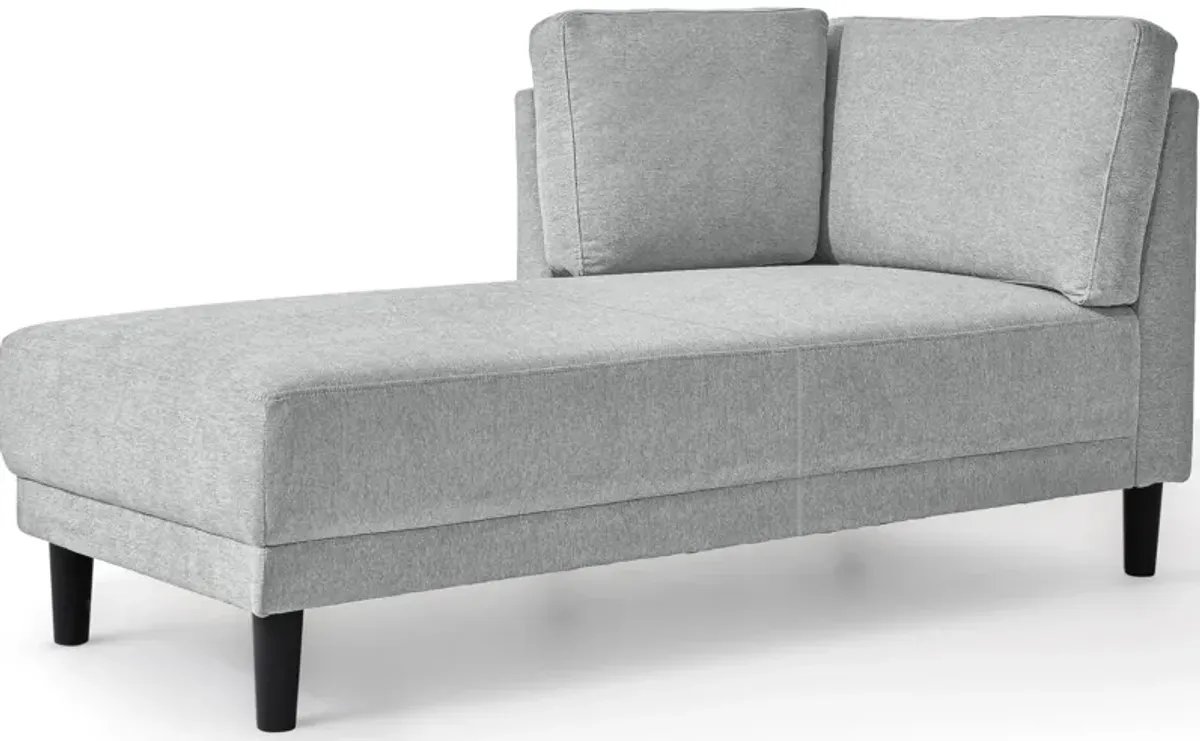 Mid-Century Modern Linen Corner Lounge Chair, Upholstered Indoor Chaise Lounge, Sleeper Sofa