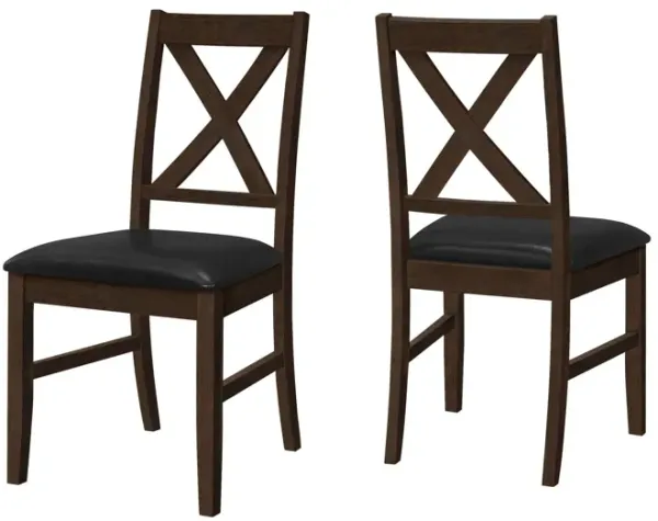 Dining Chair, Dining Room, Side, Comfortable Seating, Transitional (Set of 2) - Black