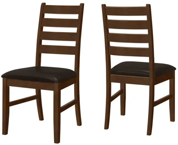 Dining Chair, Dining Room, Side, Upholstered, Transitional (Set of 2) - Brown