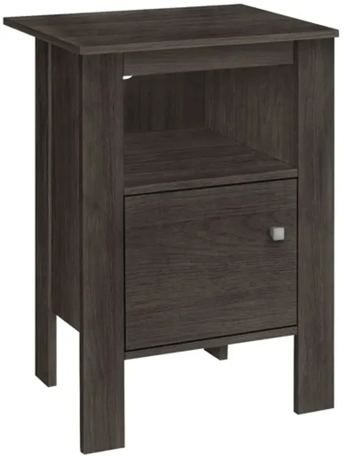 Accent Nightstand Side Table, Storage, Transitional - Oak