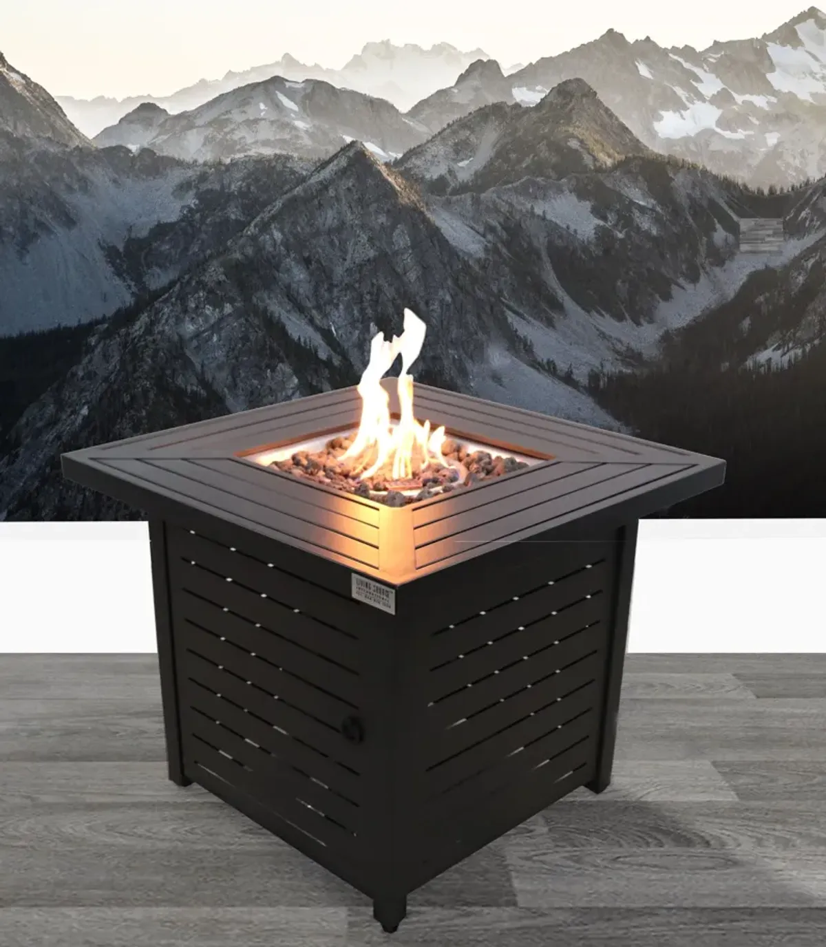 Propane & Gas Fire Pit Table - Black