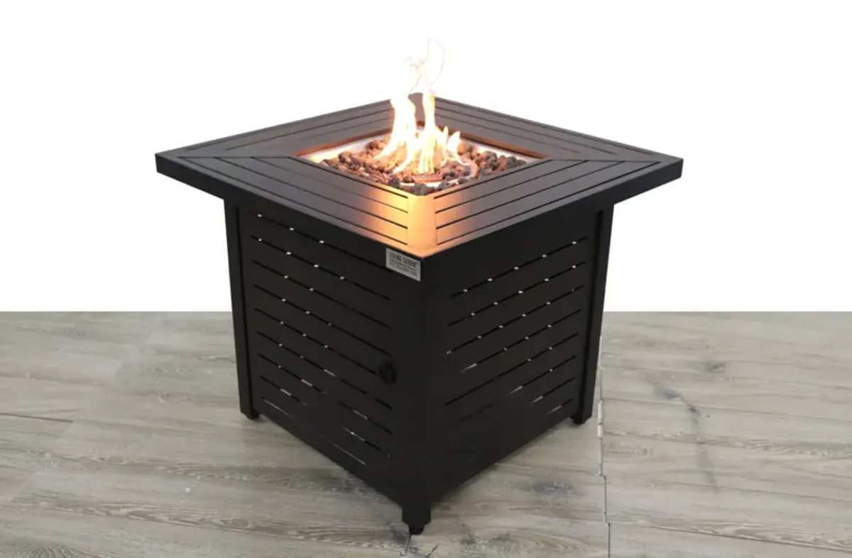 Propane & Gas Fire Pit Table - Black