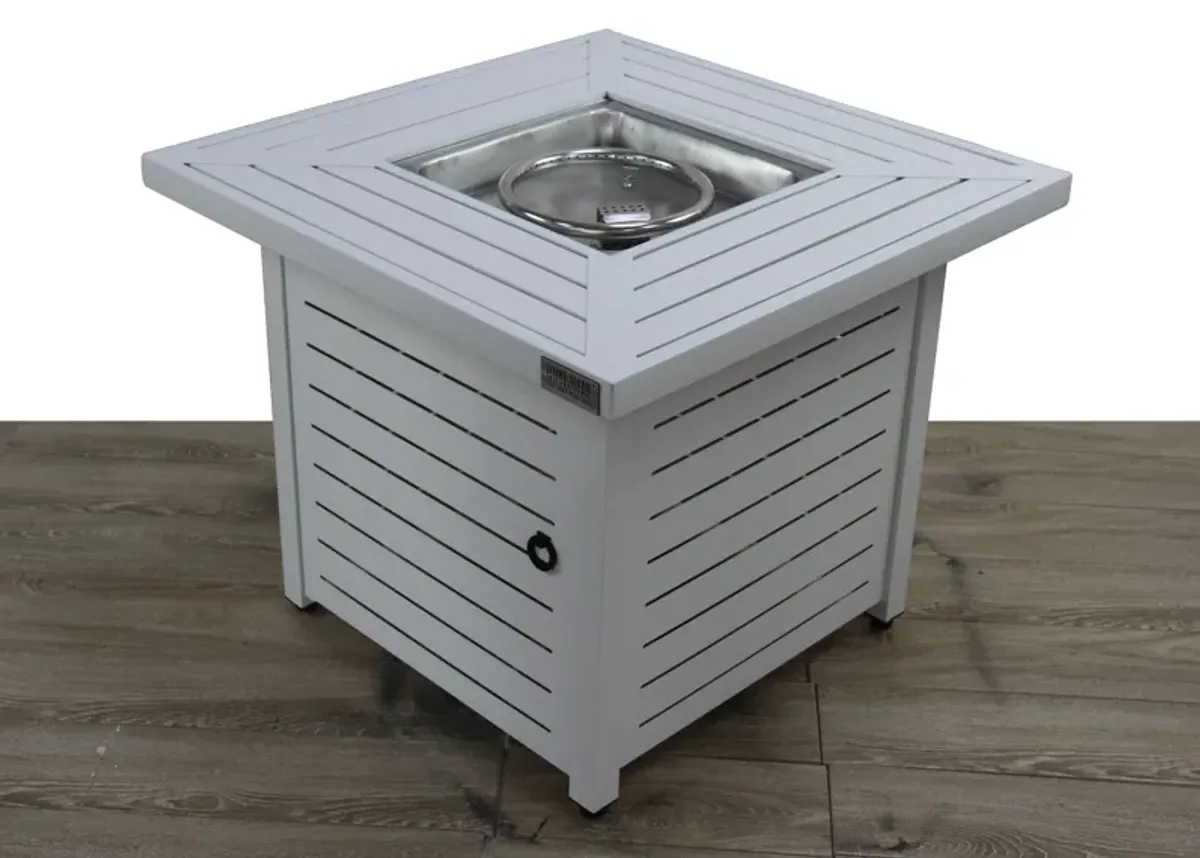 Propane Fire Pit Table - Antique Gray White