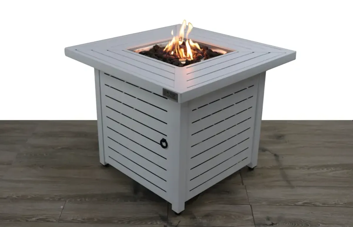 Propane Fire Pit Table - Antique Gray White