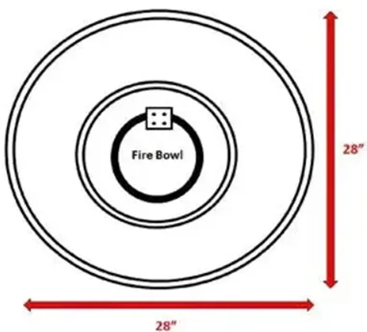 Fiber Reinforced Outdoor Fire Pit - Stone Gray