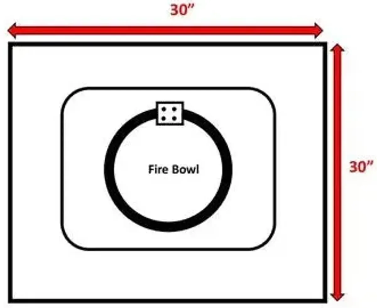 Propane / Gas Firepit Table - White