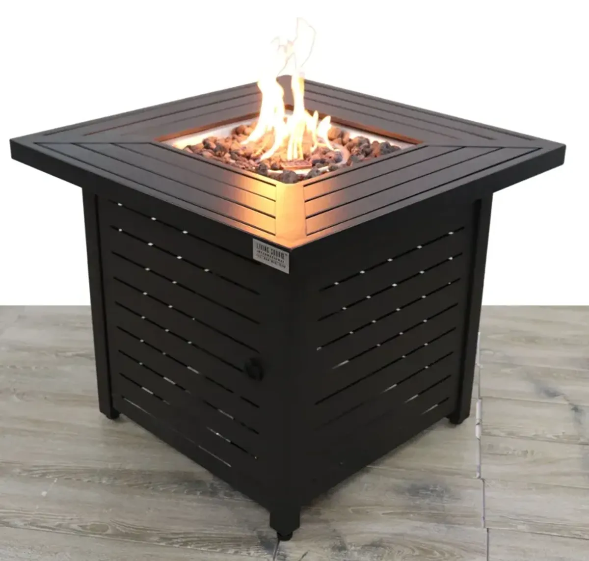 Propane / Gas Fire Pit Table - Black