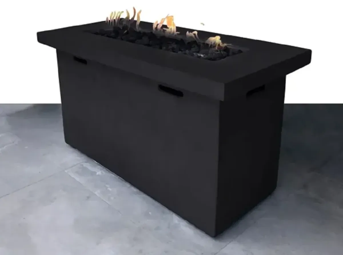 Reinforced - Propane Outdoor Fire Pit Table Durable Construction - Charcoal