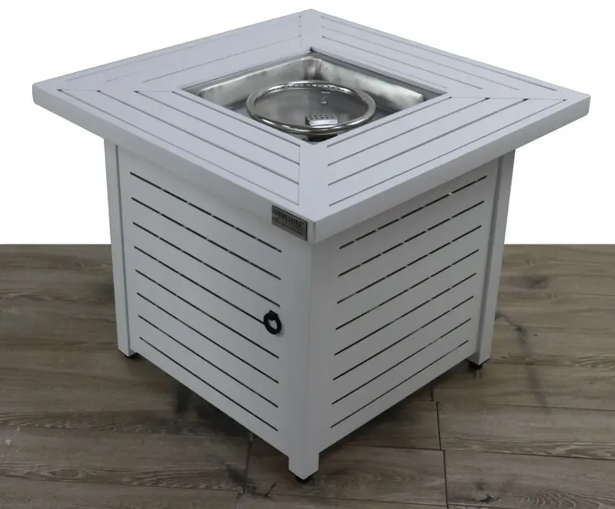 Outdoor Fire Pit Table With Lid - White Line