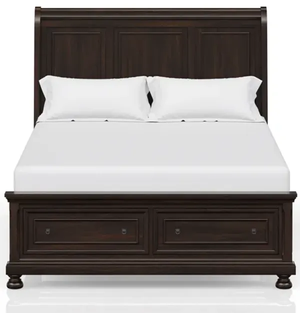 Queen Storage Bed - Cherry