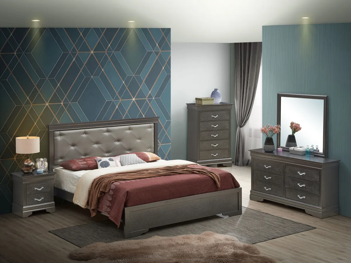 Chic Elegantly Designed Transitional Bed