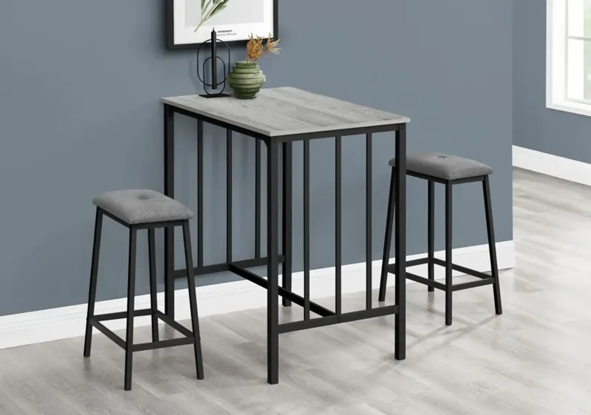 3 Pieces Dining Set, Counter Height, Rectangular, Small, Contemporary & Modern