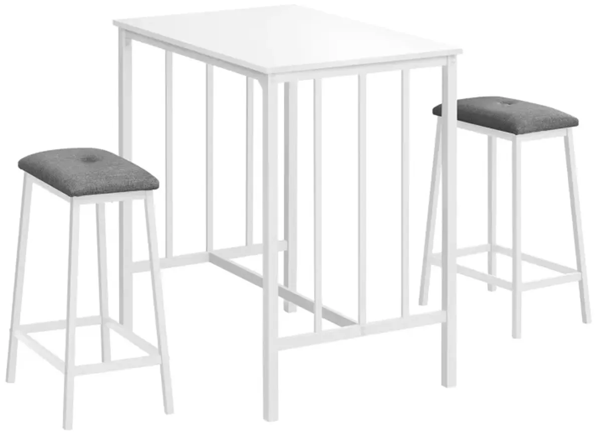 3 Pieces Dining Set, Counter Height, Rectangular, Small, Contemporary & Modern