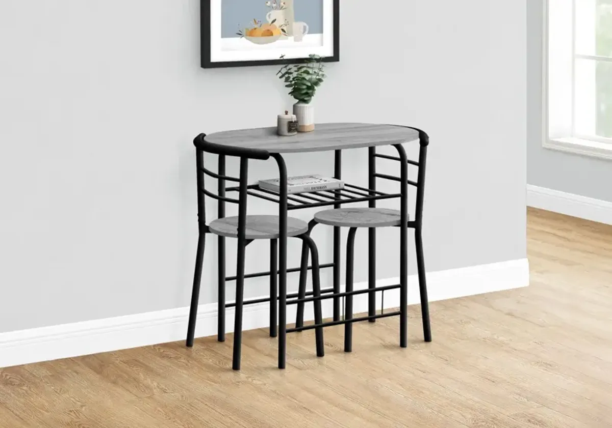 3 Pieces Dining Table Set, Small, Contemporary & Modern