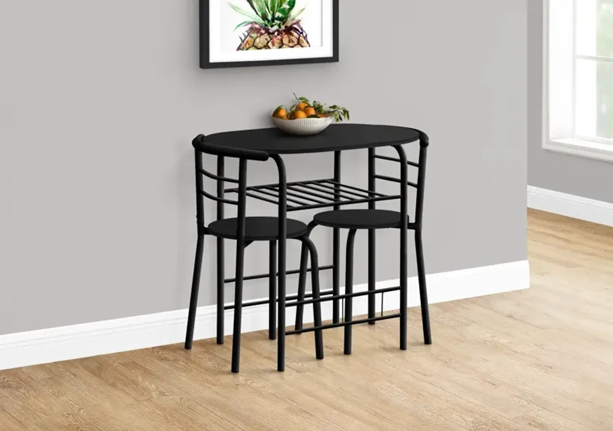 3 Pieces Dining Table Set, Small, Contemporary & Modern