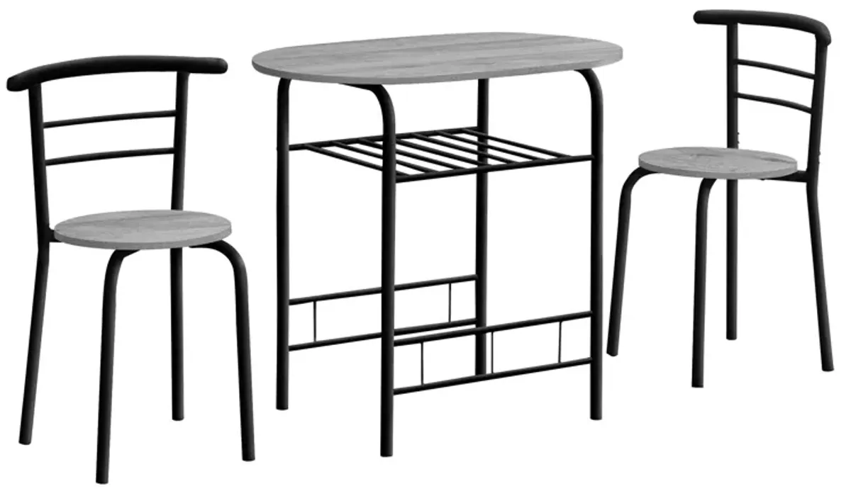 3 Pieces Dining Table Set, Small, Contemporary & Modern