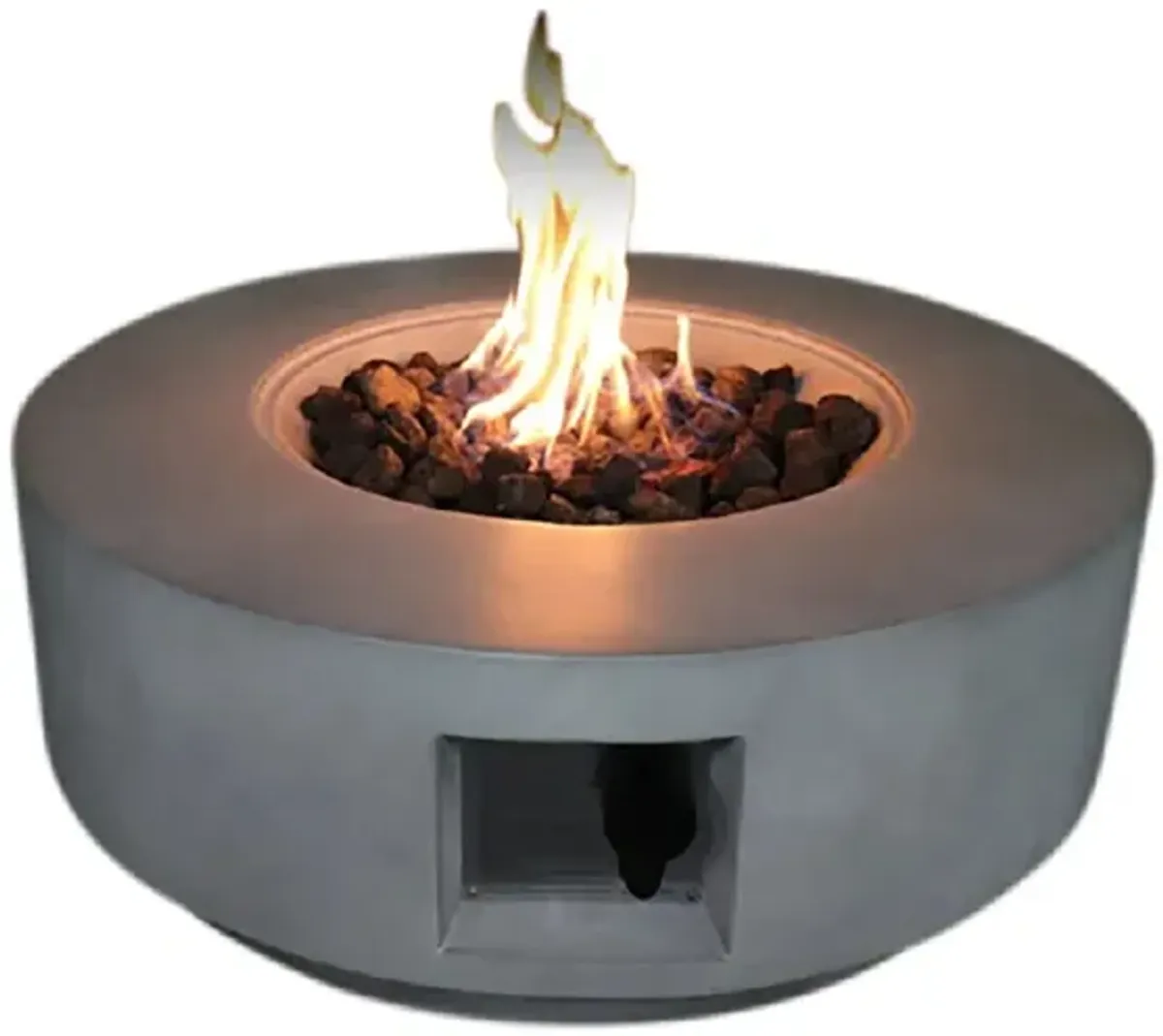 Reinforced - Propane Gas Outdoor Fire Pit Table With Lid