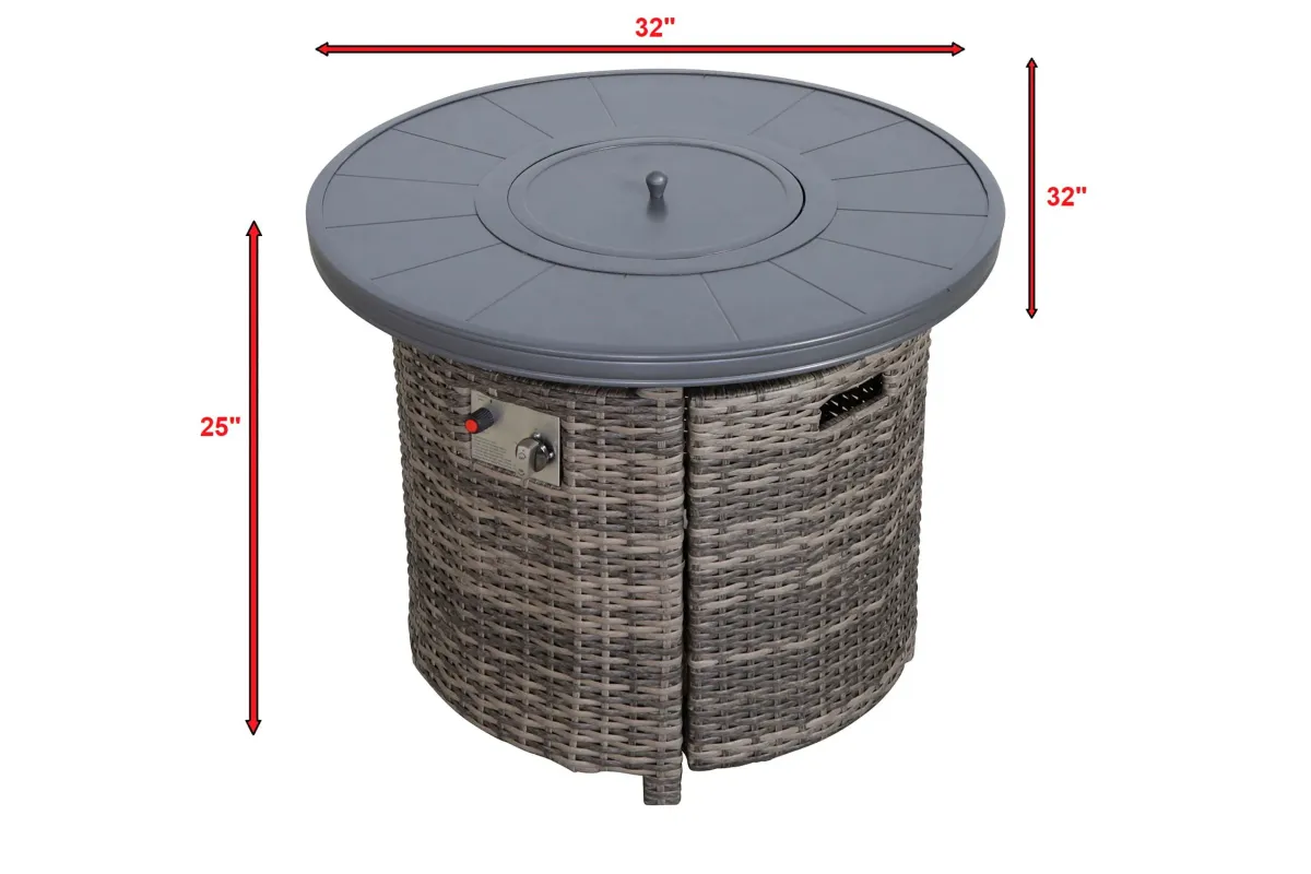 Outdoor Fire Pit Table With Lid