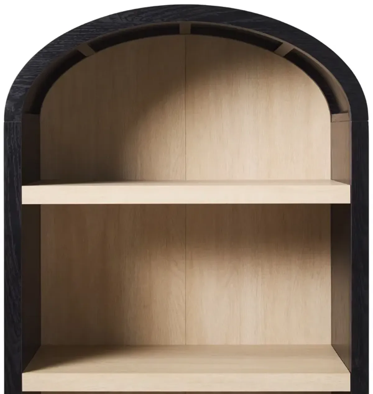 Modern 5 Shelf Open Arched Bookshelf