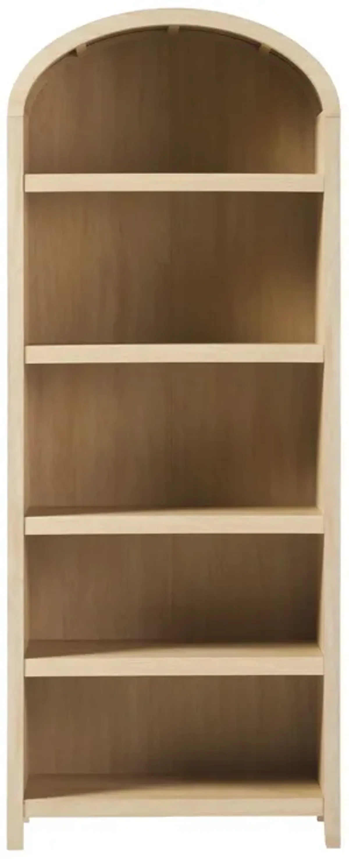 Modern 5 Shelf Open Arched Bookshelf